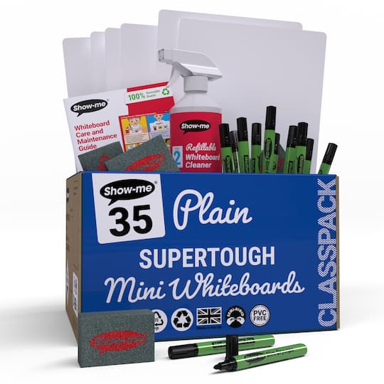 Show-me® Plain Supertough Lapboards Bulk Box Set